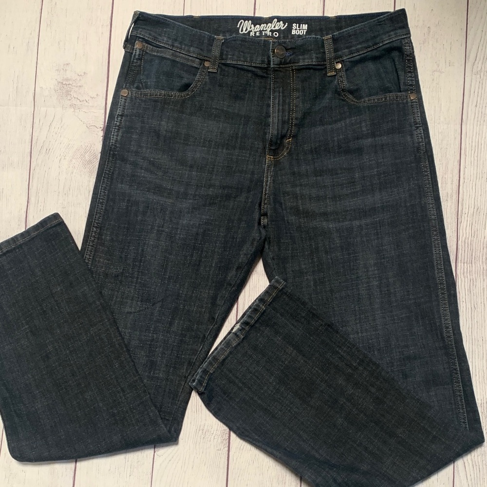 Wrangler Men's Slim Bootcut Jeans - Deep Indigo